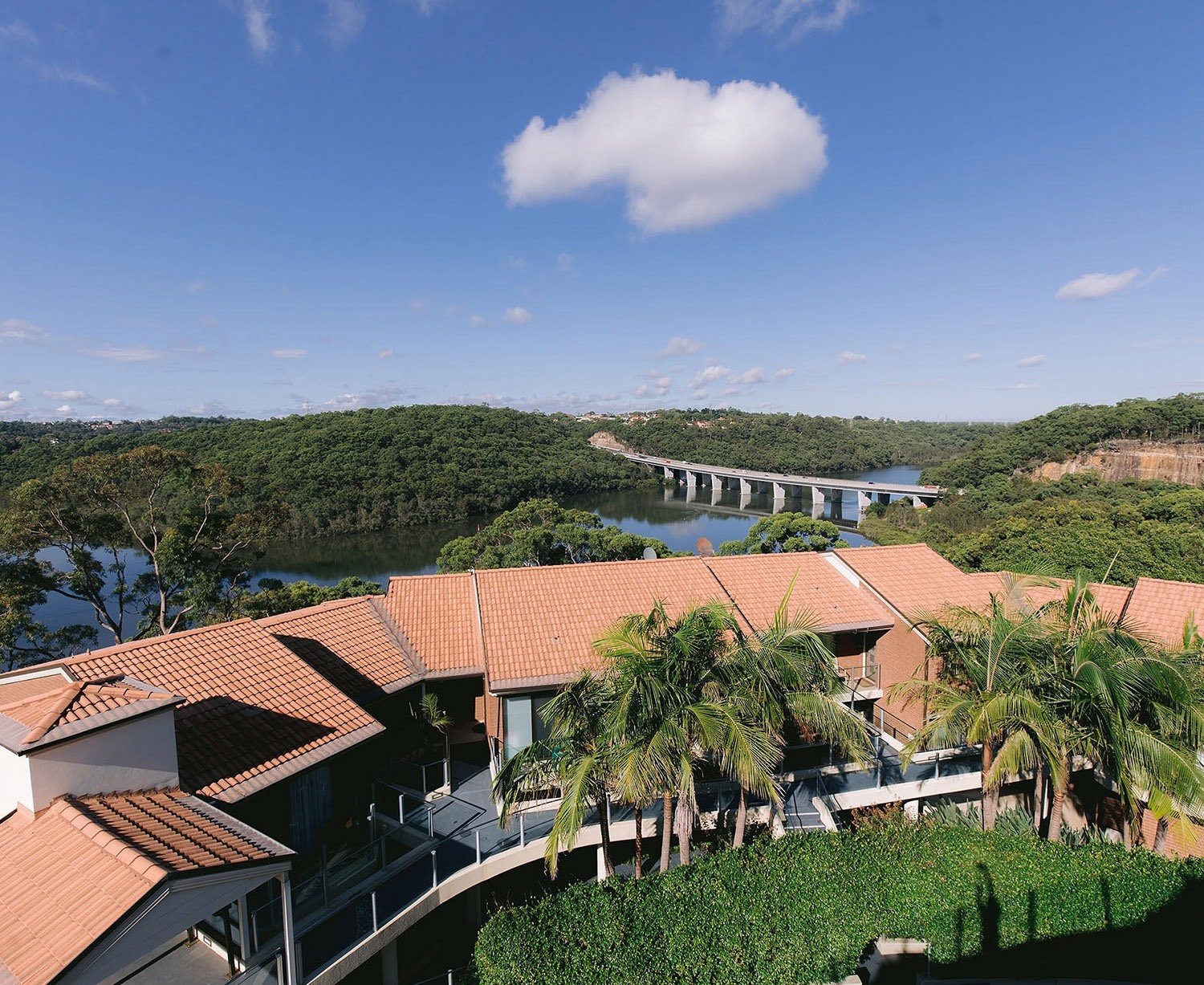 Beauty Point aerial image over river
